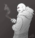 UF Sans smoking a blunt by Anakinlise006