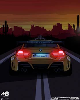 Sunset In The Desert / BMW