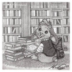 Buttons Reading Books