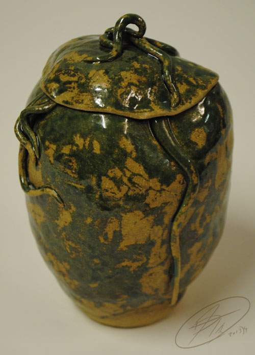 Serpentine Lidded Pot