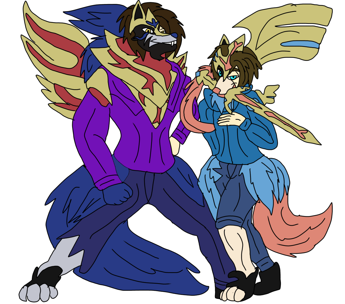 Zacian & Zamazenta by soonico -- Fur Affinity [dot] net