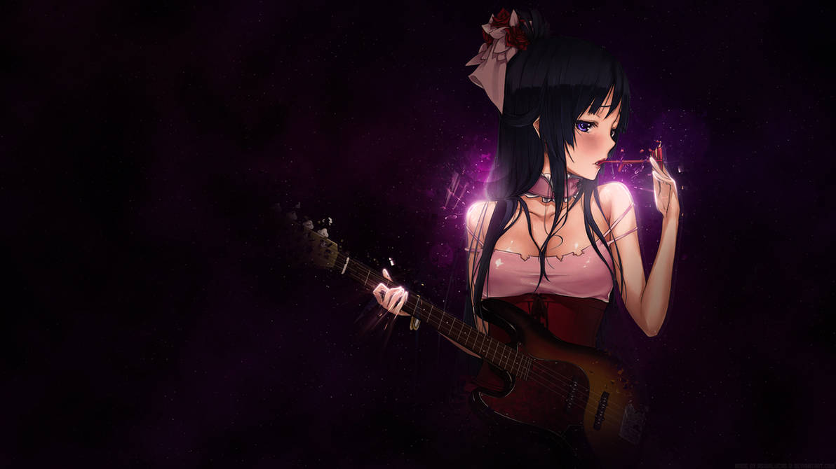 K-ON, Akiyama Mio +Wallpaper by asianlucas