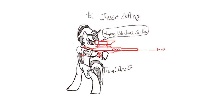 My little pony valentimes to jesse hefling by ICTG4U