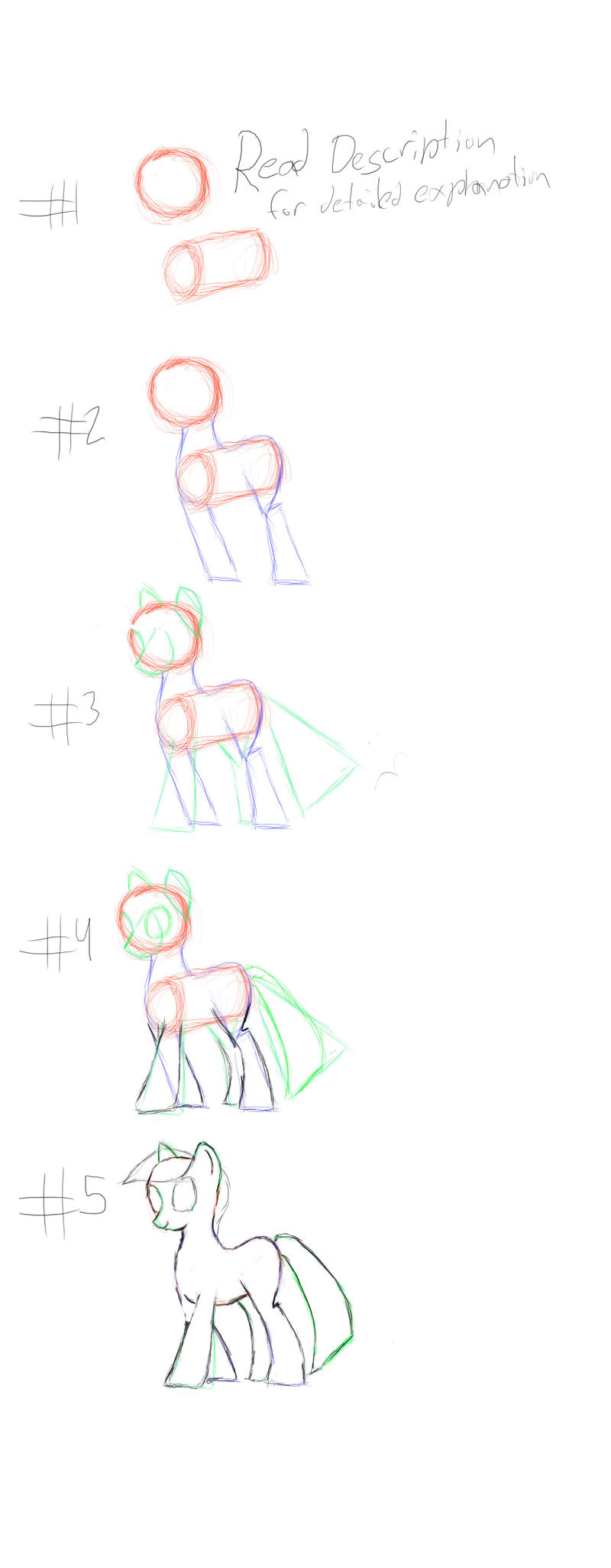 quick and dirty how to draw ponies.