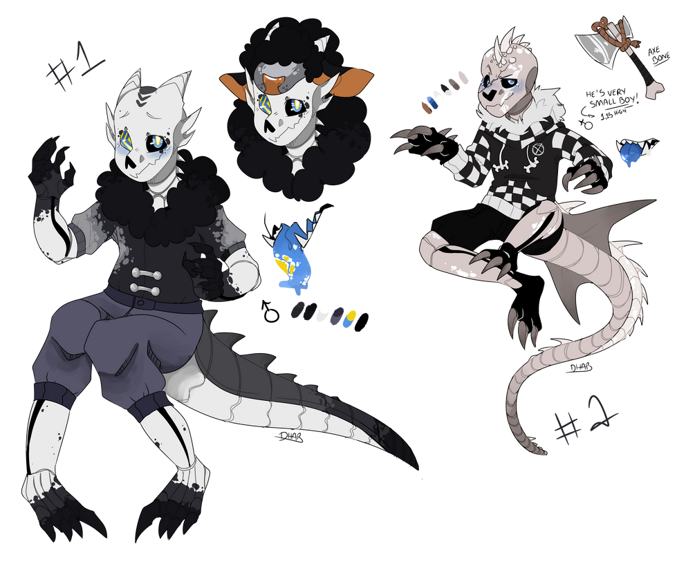 [CLOSED AUCTION] BlackSheep and SmallSkelly by Dhabquin on DeviantArt