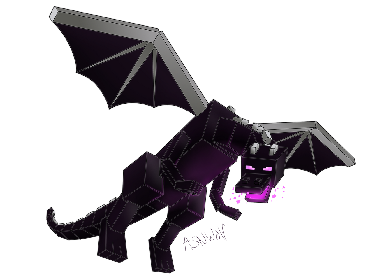 Minecraft Style Dragon Minecraft Dragon by ASteveNamedWolf on DeviantArt