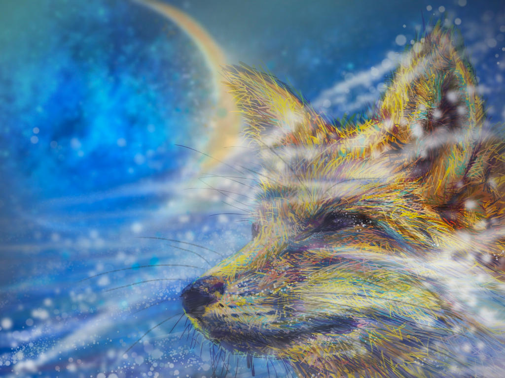 Fox moon by Poiyoguaa on DeviantArt
