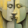 Two Abstract Faces