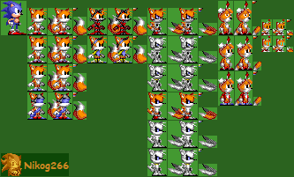 Tails and variants in Sonic 1 Style by nicopro266 on DeviantArt