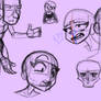 Random face study doodles :3