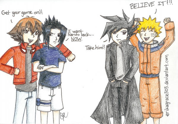 Yu-Gi-Oh GX vs. Naruto by erikagrace303 on DeviantArt