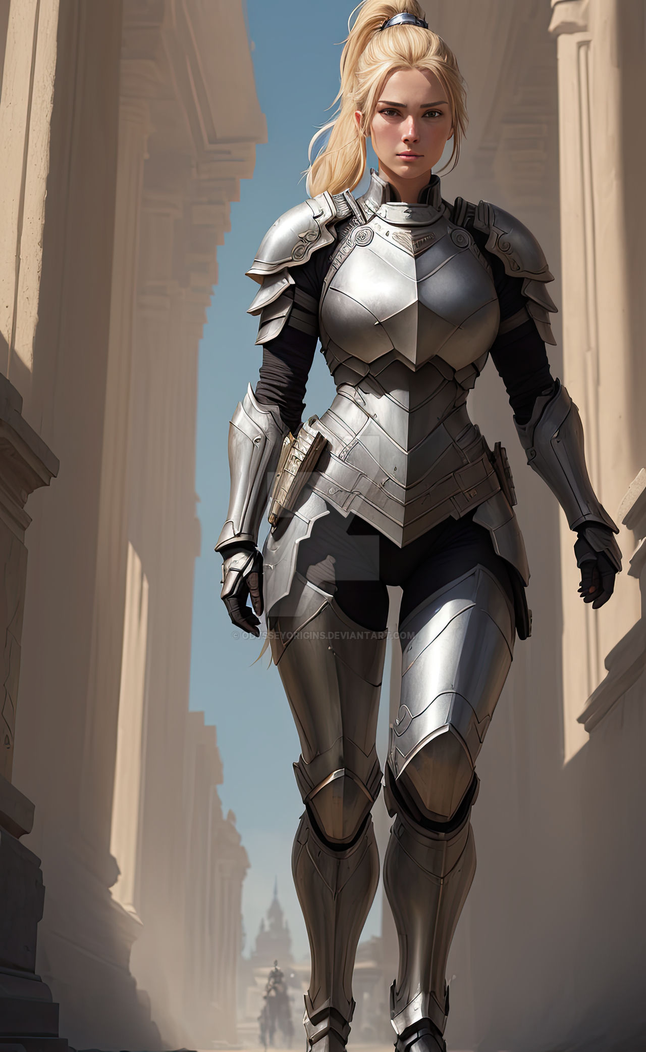Shieldmaiden's Shine: Paladin in Armor by OdysseyOrigins on DeviantArt