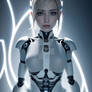 Electric Enchantment: Hyperrealistic Android Art