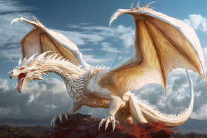 Whispers of the Storm: The Albino Dragon's Roar