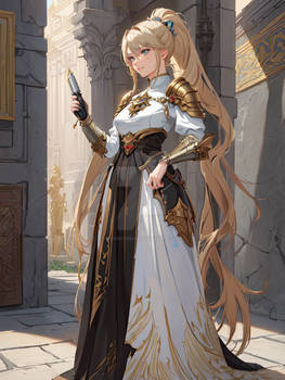 Manga Valor: Attractive Paladin in Armor
