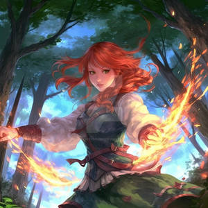 Phoenix Reborn: Red-Haired Anime Heroine