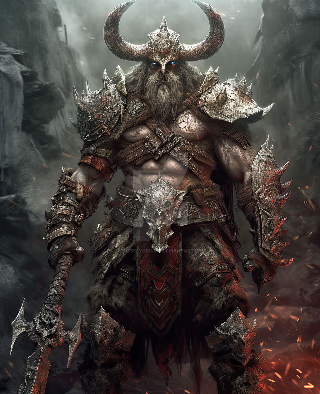 Fierce Barbarian of the Wilderness Fantasy Art by OdysseyOrigins on Fierce Barbarian of the Wilderness Fantasy Art by OdysseyOrigins on