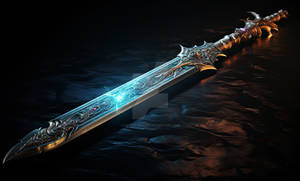 Azure Gold Eldritch Blade of Defiance