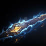 Eldritch Sword: Azure Energy and Gold