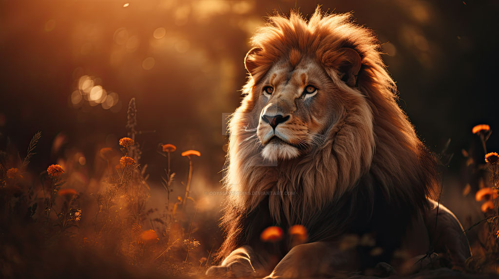 Sunlit Lion: NatGeo Brilliance by OdysseyOrigins on DeviantArt