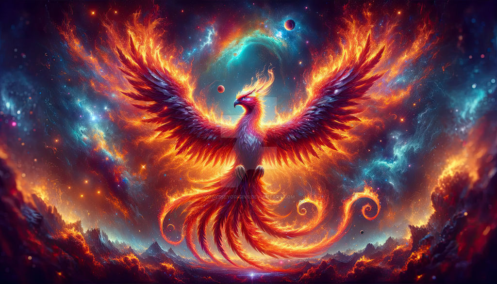 Galaxy's Ember: Phoenix Ascend by OdysseyOrigins on DeviantArt