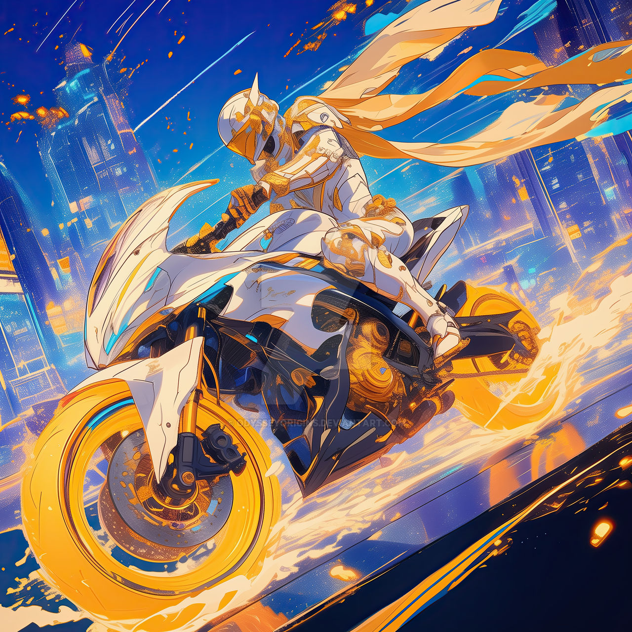 Celestial Rider: The Blaze of Velocity by OdysseyOrigins on DeviantArt