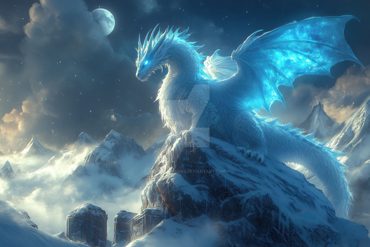 Celestial Ice Dragon Sentinel by OdysseyOrigins on DeviantArt