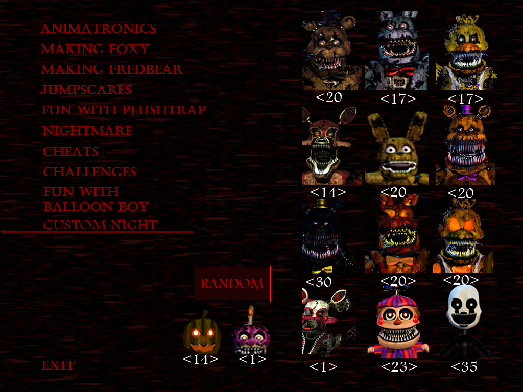 FNaF 4 Halloween Edition Custom Night by RandomAcount4 on DeviantArt