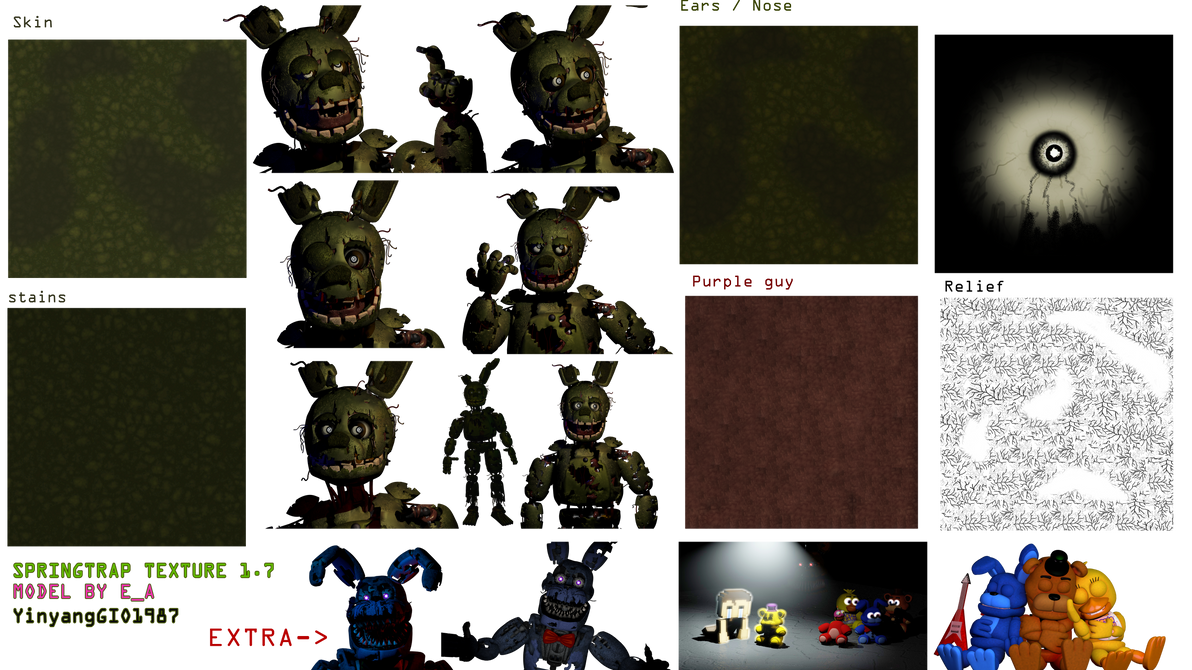 Spring Trap Skin Texture SpringTrap Texture 1.7 Release by YinyangGio1987 on DeviantArt