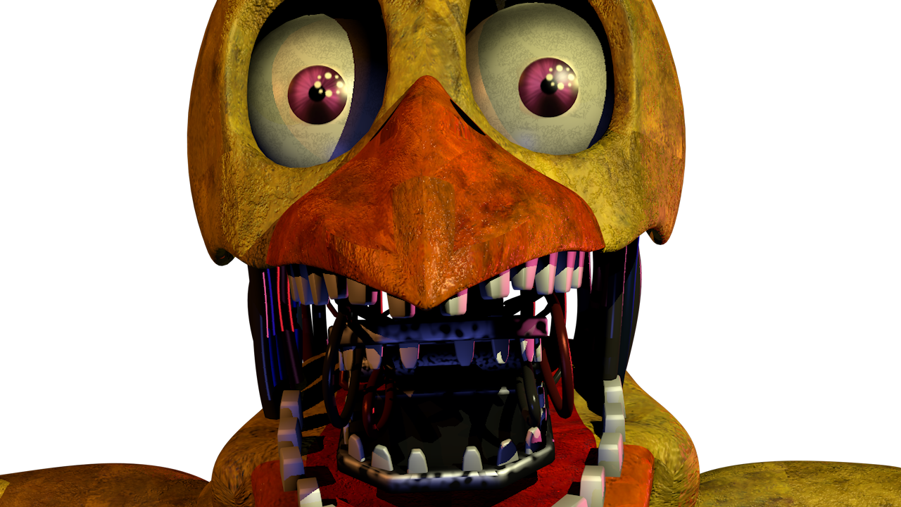 Download Modelwithered Chica - Fnaf 2 Withered Chica Jumpscare PNG