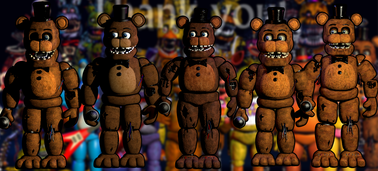 Withered Freddy Comparison by YinyangGio1987 on DeviantArt