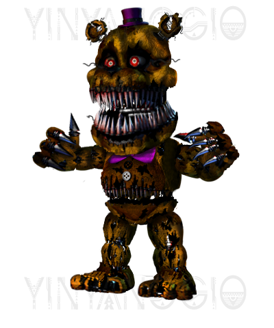 Nightmare Fredbear (Full body) by AsherTheWolf15 on DeviantArt