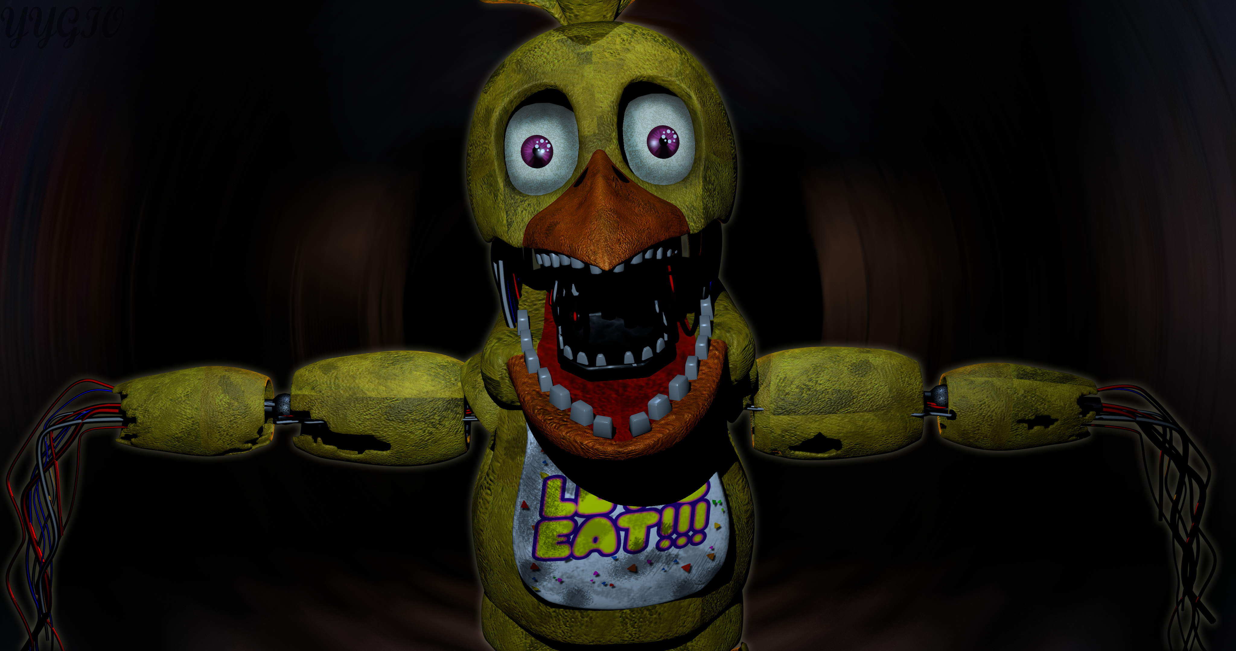 205046 - safe, artist:bootsdotexe, withered chica (fnaf