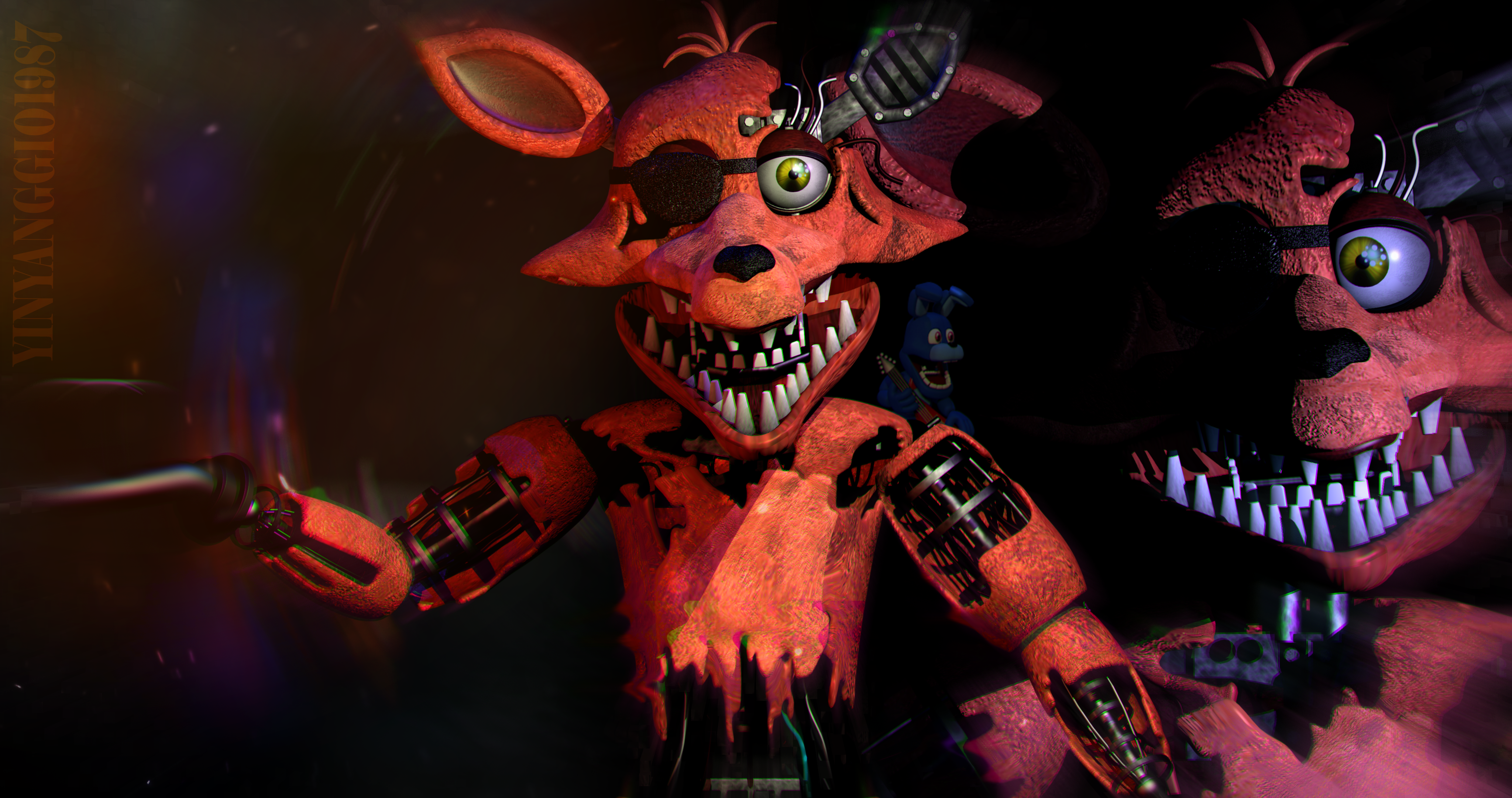 C4D|SuperPackTexture|Withered Foxy New Textures!