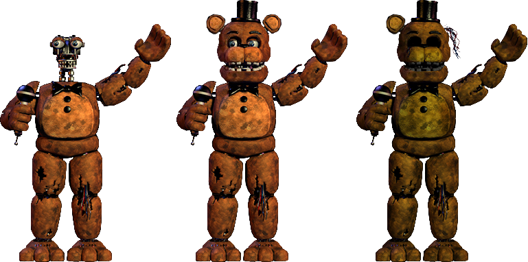 Withered Freddy Comparison by YinyangGio1987 on DeviantArt