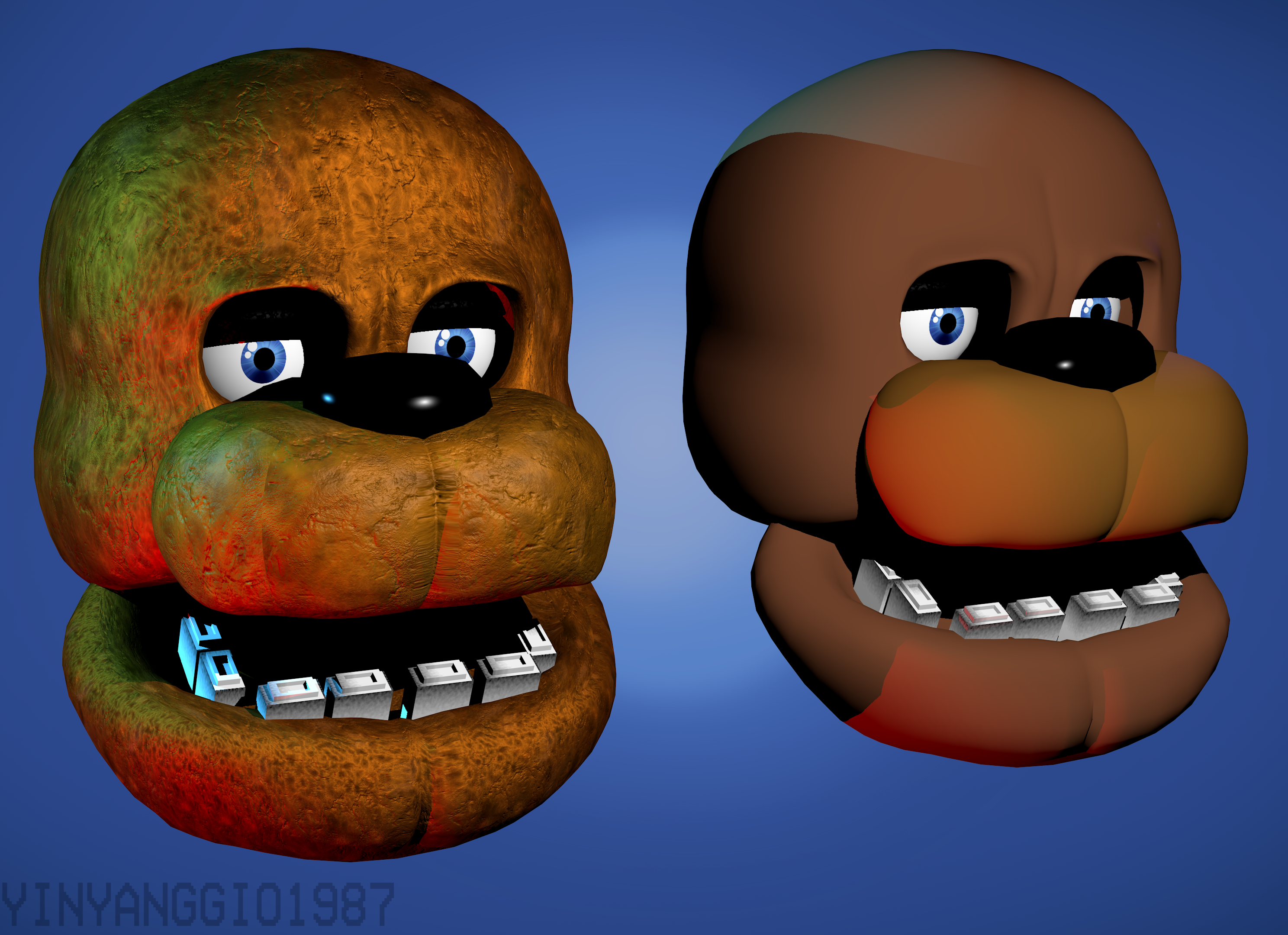 W Chica head by YinyangGio1987 on DeviantArt