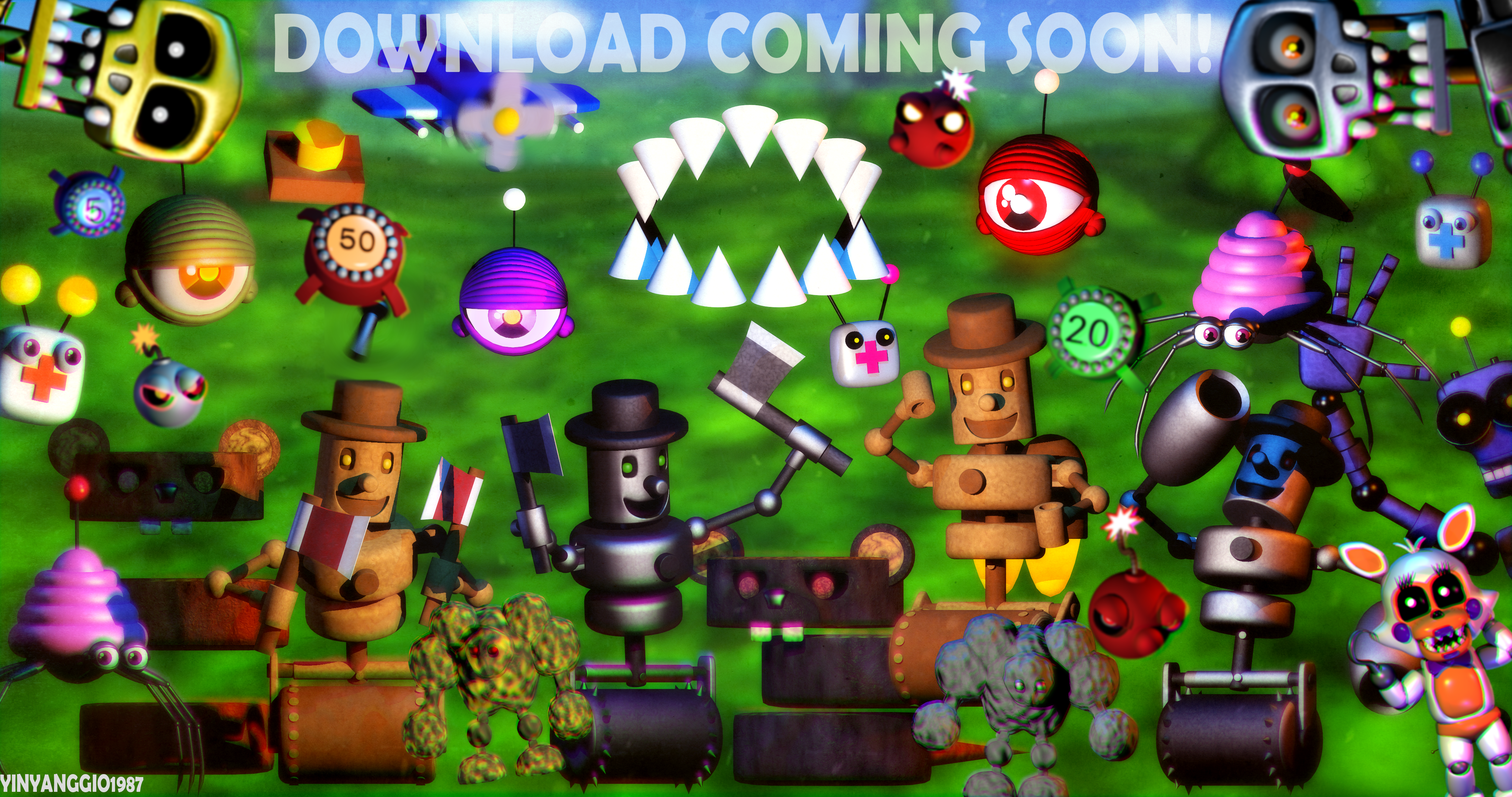 Cinema4D FNaF Model Pack Download!!! by GaboCOart on DeviantArt