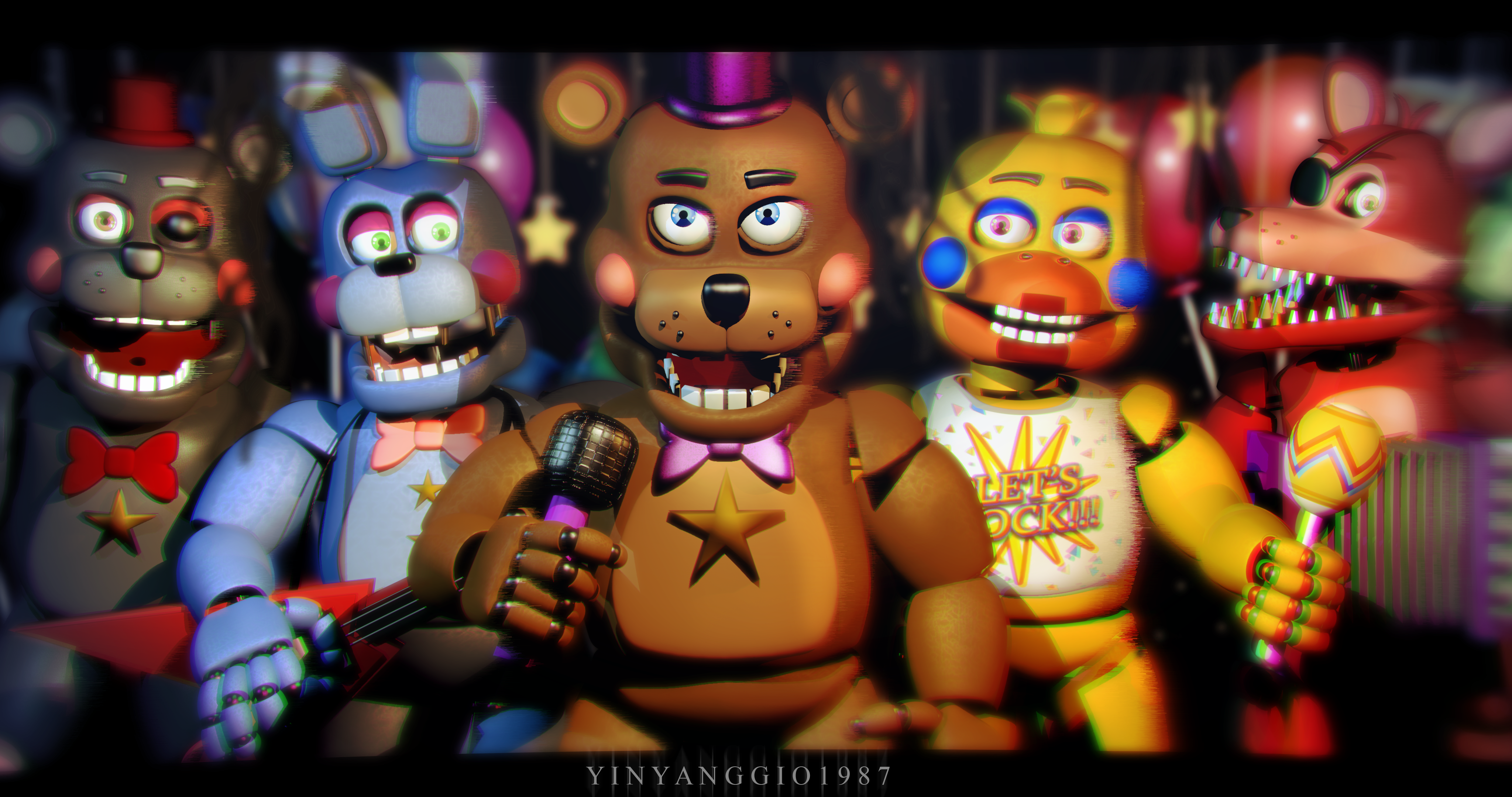 FNaF 6 Todos los personajes (C4D) by MCGamerdeviantar on DeviantArt