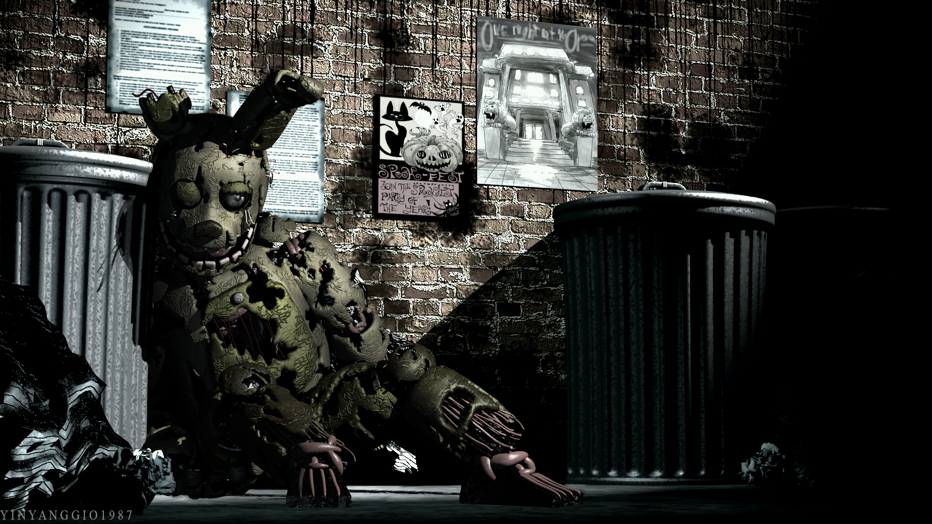 Springtrap Death Screen C4D|FFPS|FNAF3|Springtrap Ending by YinyangGio1987 on DeviantArt
