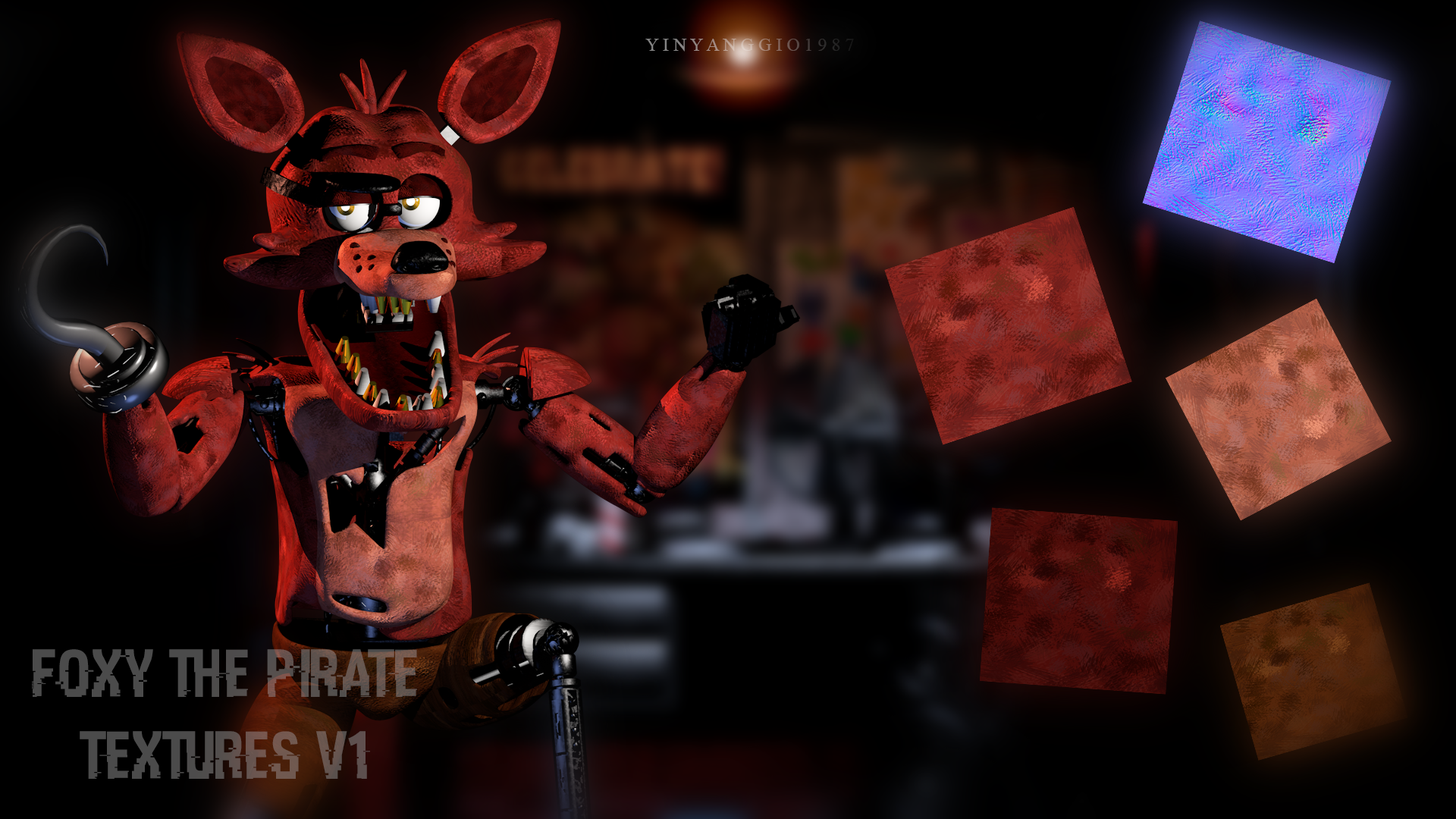 Foxy the Pirate Head Png by YinyangGio1987 on DeviantArt