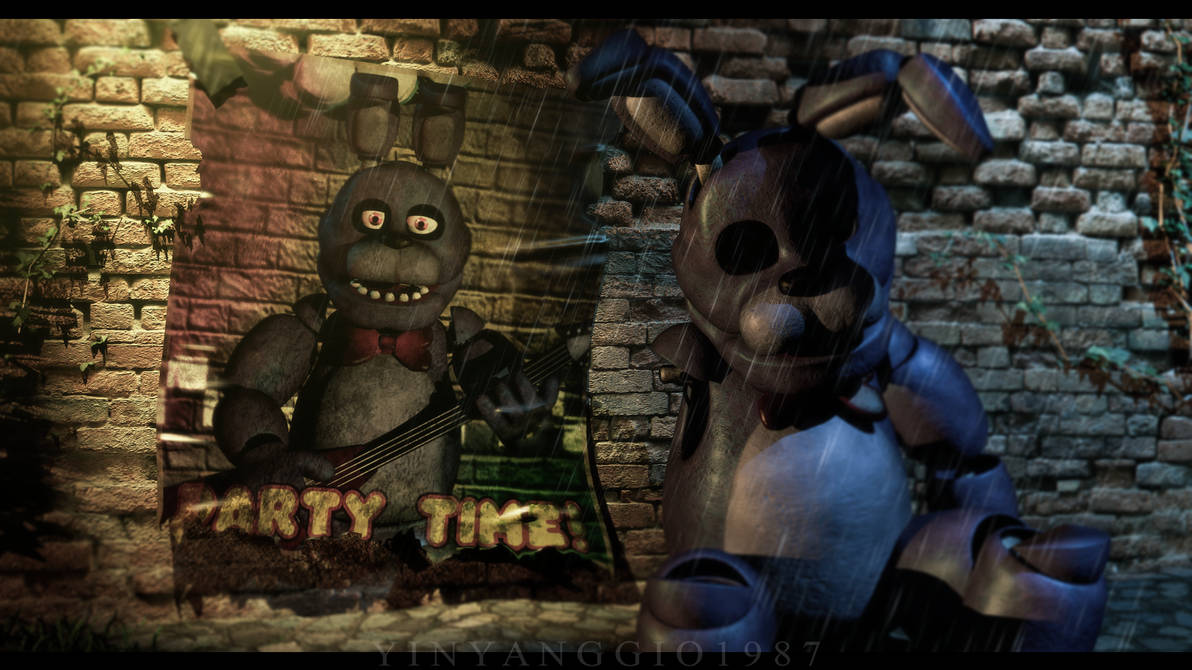 C4D|FNAF|Wallpaper|London Bridge is falling down by YinyangGio1987