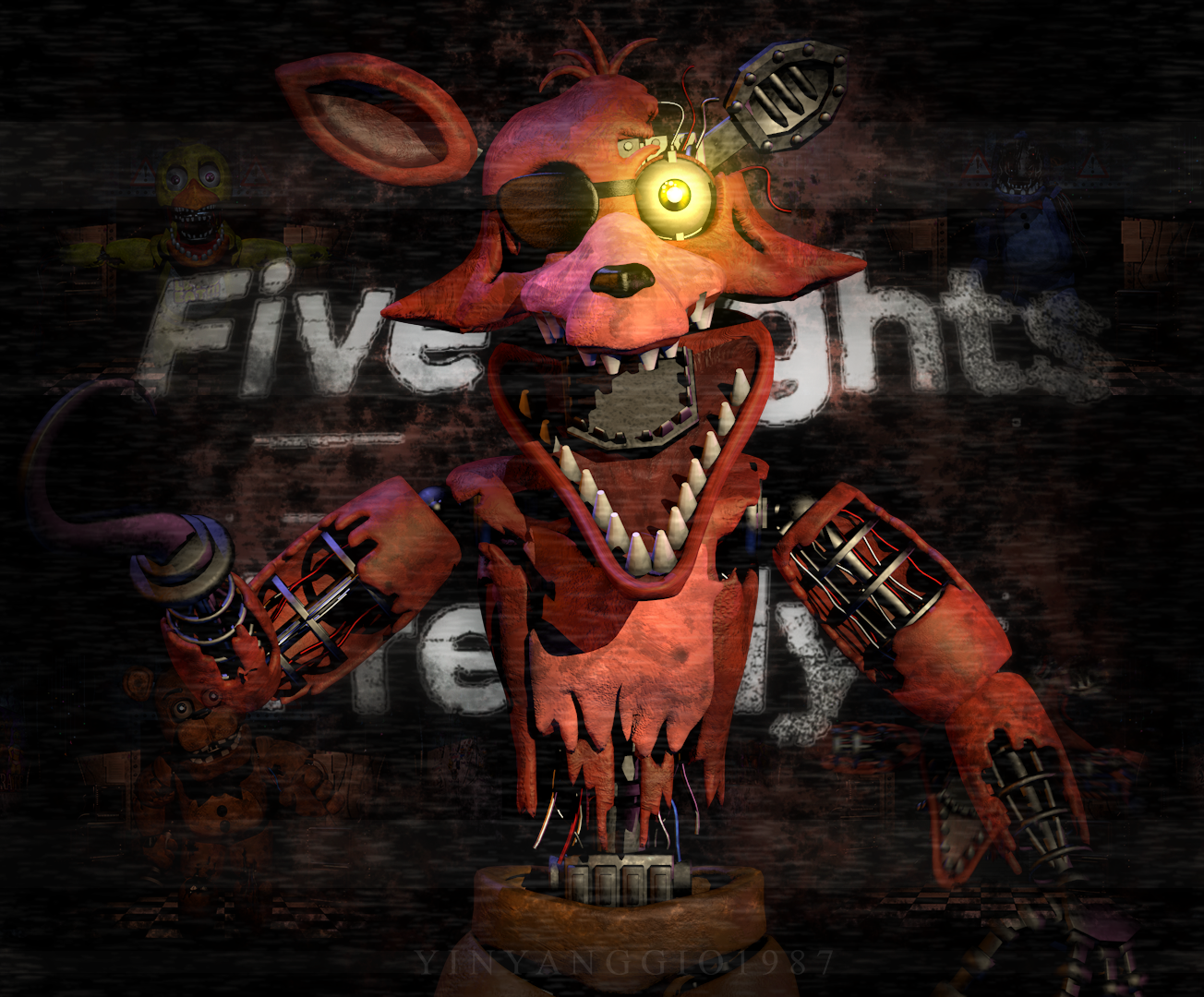 Withered foxy ( fnaf 2 design) by BidyBoboo on DeviantArt