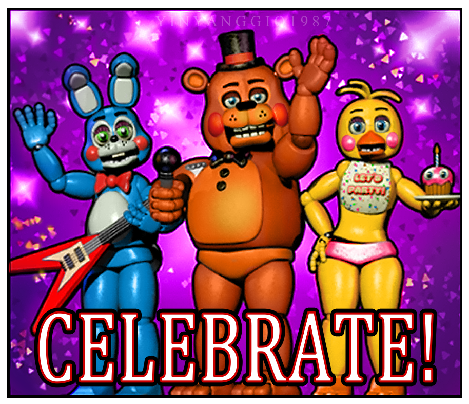 BLENDER FNAF] Celebrate poster fnaf 1 remake by springyt on DeviantArt