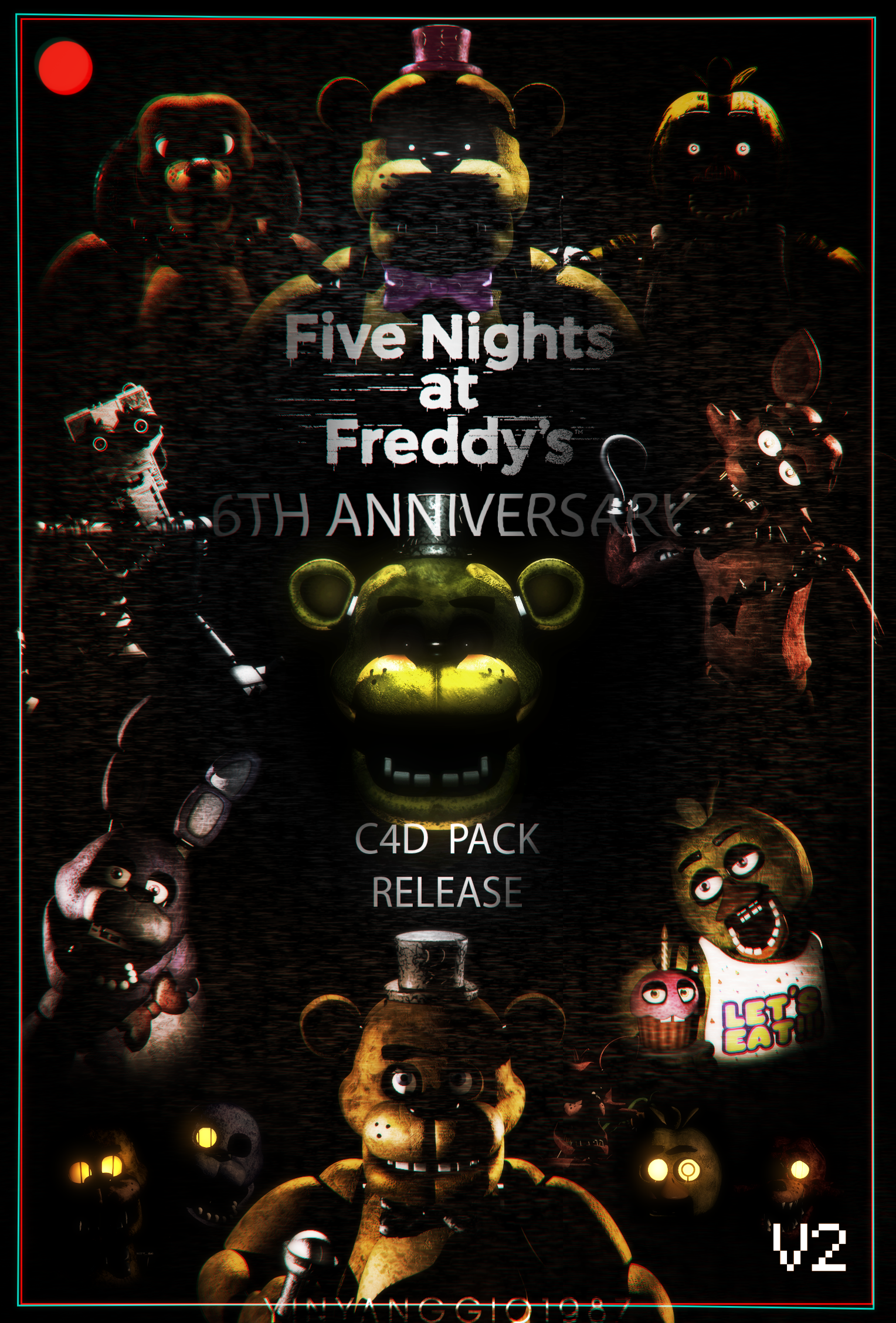 FNAF 1 OFFICIAL MODELS SHOWCASE @UFMPchannel (DOWNLOAD ON THE DESCRIPTION  BLENDER/SFM/C4D) 