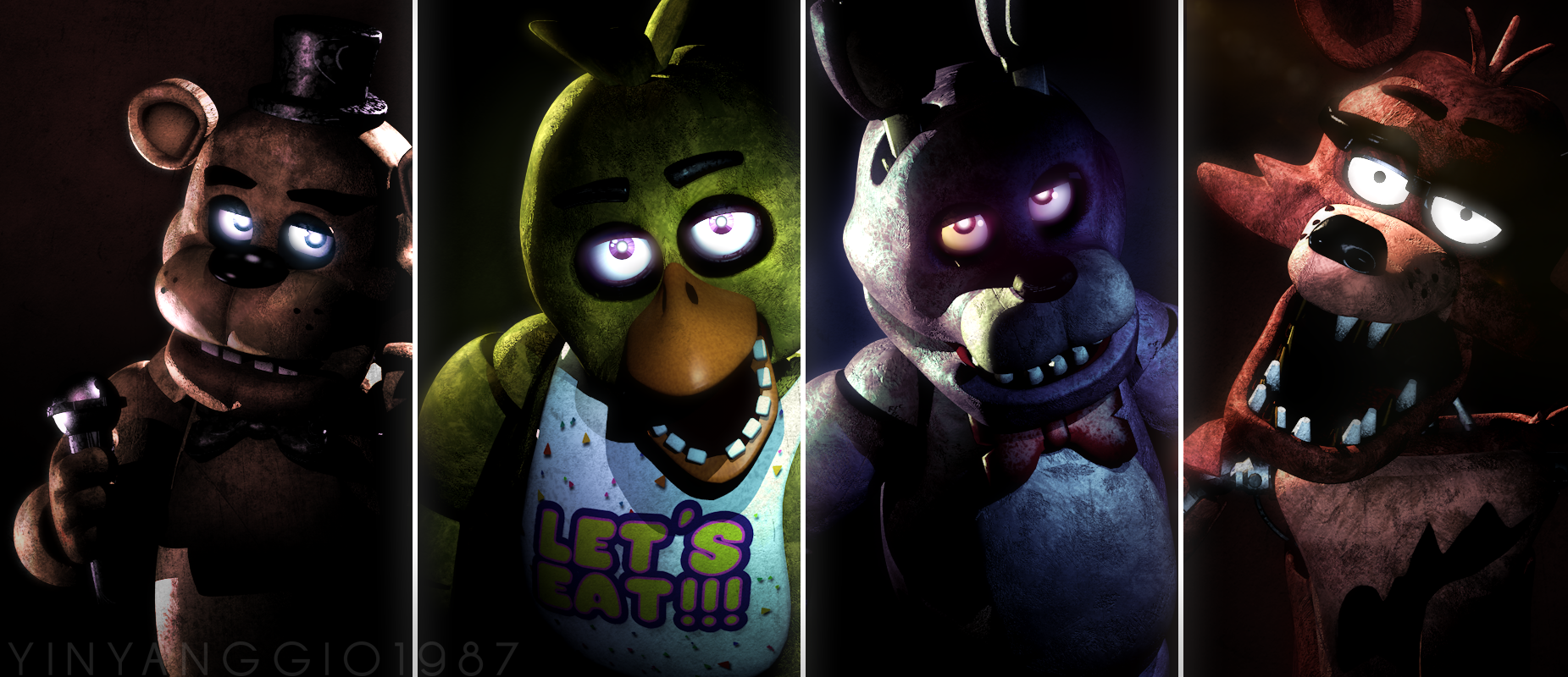 C4D Withered Chica New textures! by YinyangGio1987 on DeviantArt