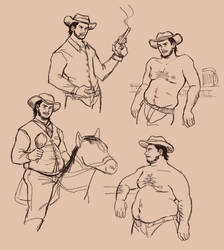 Cowboy sketch 