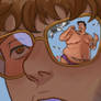 Observing his man