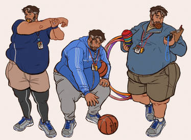 P.E. teacher Mr. Campbell during his job
