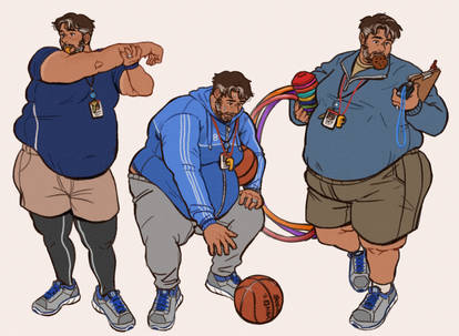 P.E. teacher Mr. Campbell during his job