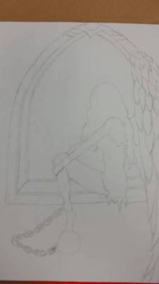 chained Angel in window :WIP: